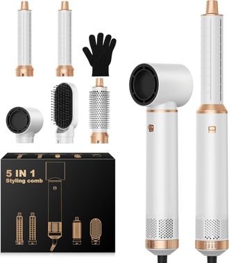 OEM Secador De Pelo Con Aer&oacute;grafo 5 En 1, Cepillo Secador 5 En 1 Con Rizador, Cepillo Secador, Cepillo T&eacute;rmico, Moldeador De Aire 5 En 1 Para Secar, Rizar