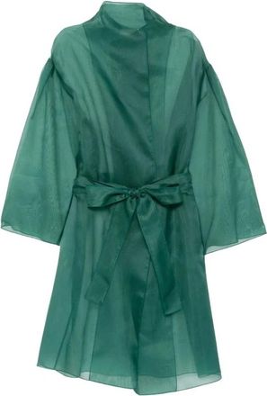 Antonelli Gustav Sheer Belted Jacket - Dames - Kimonos - Groen - S - Overhemden