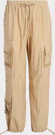 Cinq &agrave; Sept Nitsan Ruffle Pull-On Parachute Pants