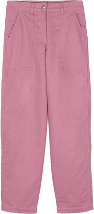 Maison Kitsun&eacute; high-rise straight-leg jeans - women - Cotton - 27 - Pink