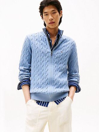 Tommy Hilfiger Zip-Thru Cable Knit Jumper