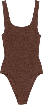 Hunza G Crinkle-effect Square-neck Swimsuit