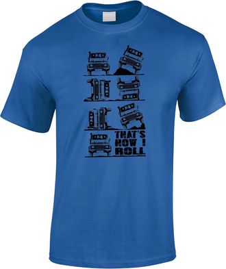 Bang Tidy Clothing Mens This is How I Roll 4X4 Four Wheel Drive 4WD Off Road T Shirt Royal Blue XXL