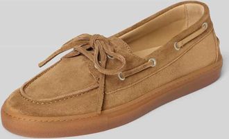 Copenhagen Schn&uuml;rschuhe aus echtem Leder in Hellbraun, Gr&ouml;&szlig;e 36