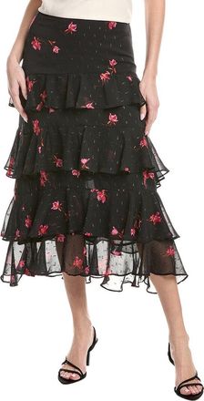 CeCe by Cynthia Steffe Flounce Midi Skirt