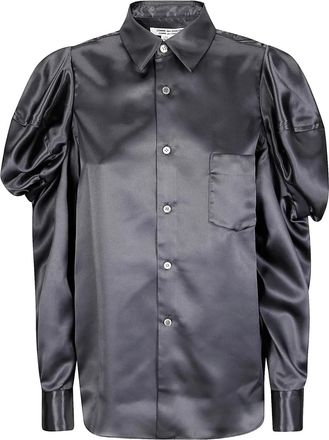 Comme Des Garçons Blouse met pofmouwen - Zwart