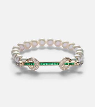 Ananya Chakra 18kt gold bracelet with gemstones