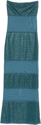 Os&eacute;ree Lumiere Stripes Long Dress