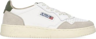 Autry White Medalist Low Suede Inserts Sneakers