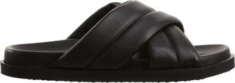 H&ouml;gl Tessa Wedge Open-Toe Slippers - female - H&ouml;gl - Sliders - Black - 3 UK - Shoes