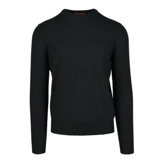 Ballantyne Cashmere Knitwear, male, Black, Size: 2XL Cashmere Pullover Sweater
