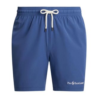 Polo Ralph Lauren Beachwear, male, Blue, Size: XL 5.75-Inch Traveler Classic Swim Trunk