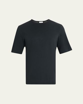 Saint Laurent Mens Basic Logo T-Shirt