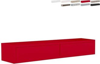 Domino Estanter&iacute;a De Pared Con 2 Cajones Dise&ntilde;o Moderno Sal&oacute;n Domino - Rojo