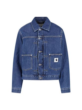 Carhartt Work in Progress Blue Belmar Contrast Stitching Denim Jacket