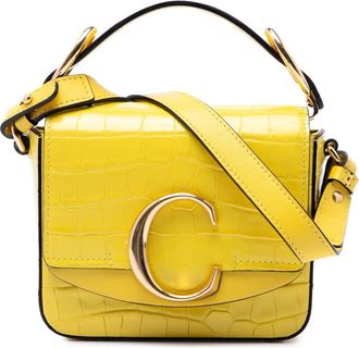 Chlo&eacute; Pre-owned Chloe Mini Croc Embossed Calfskin C Satchel Ladies UIU3LQUDRZJ6XYJ3