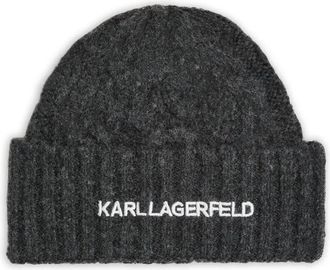 Karl Lagerfeld Berretto K/Essential in maglia - Grigio