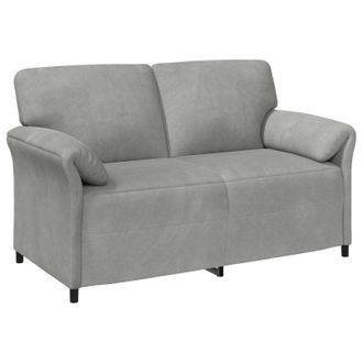 vidaXL Sof&aacute; De 2 Plazas Gris Claro 158 X 83 X 95 Cm Terciopelo Vidaxl