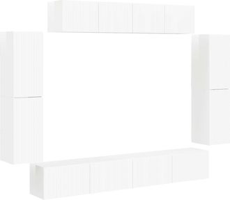vidaXL Mueble De Tv 8 Uds. Brillante Vidaxl