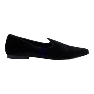 GCDS Mocassino in Velluto con Logo - - Shoes - Uomo - Nero - 45 EU