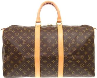 Louis Vuitton Pre-owned Boston Bag - Heren - Vintage Weekendtas - Bruin - ONE Size - Leer - Vintage