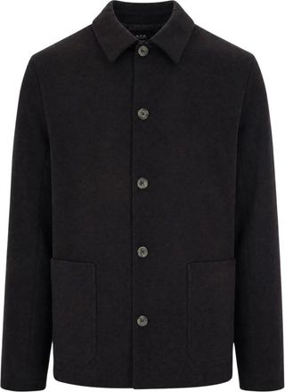 A.P.C. Giacca in lana Simple - - Jackets - Uomo - Marrone - S