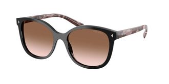 Prada PR 22ZSF Asian Fit 28F90P Womens Sunglasses Black Size 55