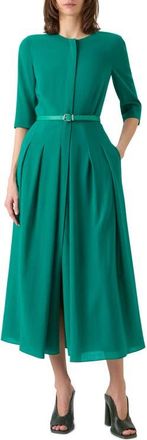 Akris Shelley Belted Wool Dress in Tourmaline at Nordstrom, Size 12