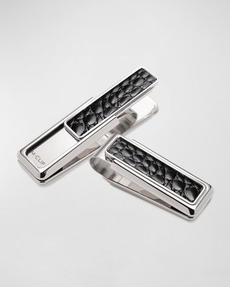 M Clip Monterey Alligator Money Clip, Black