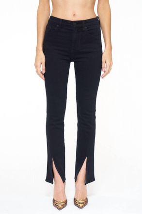 Pistola Denim Teagan High Rise Vented Straight Jean In Black