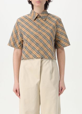 Burberry Camicia cropped Burberry in cotone con stampa Vintage Check