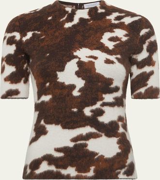 Gabriela Hearst Paige Cashmere Short-Sleeve Top