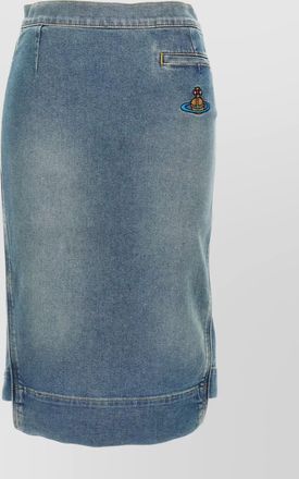 Vivienne Westwood logo embroidery denim skirt