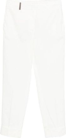 PESERICO White Pants With Pinces
