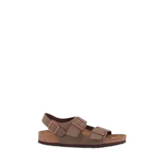 Birkenstock Platte Sandalen - Dames - Schoenen - Bruin - Maat: 41 EU Leer
