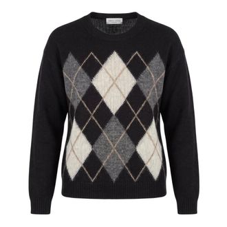 Roberto Collina Argyle Intarsia Trui - Dames - Truien - Veelkleurig - Maat: L Wol