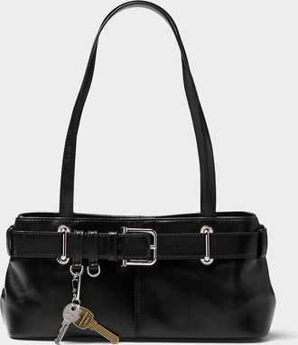 Osoi Womens Brocle small black leather shoulder bag