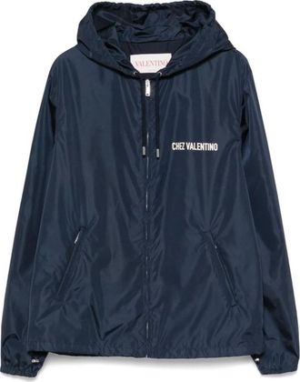 Valentino Garavani Blauwe Parka - Heren - Zomerjassen - Blauw - XL - Polyester - Jassen