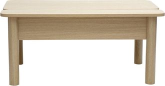 Miliboo Mesa Baja Elevable Acabado Madera Roble L100 Cm Bolso