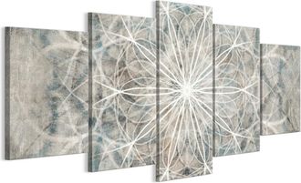 OEM Cuadro Sobre Lienzo Italiano De 100 X 50 Cm, Pent&aacute;ptico, Estilo Boho, Fondos Y Estampados. Cuadro Sobre Lienzo Italiano De 200 X 100 Cm, Pent&aacute;ptico, E