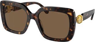 Swarovski Vierkante zonnebril - Dames - Zonnebrillen - Bruin - 55 MM - Accessoires