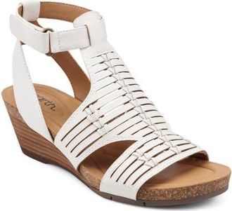 Earth Helodie Wedge Sandal in Ivory at Nordstrom, Size 6.5