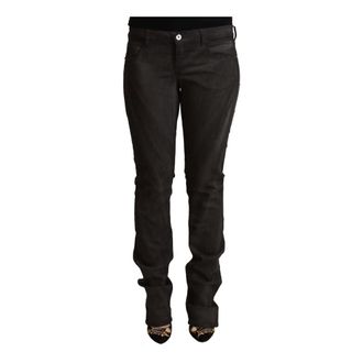 Costume National Broeken, Dames, Zwart, W29, Katoen, Zwarte Katoenen Skinny Broek