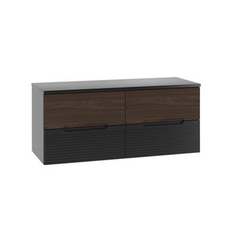 Petits Meubles Mueble bajo lavabo 120cm encimera paneles de melamina y mdf negro