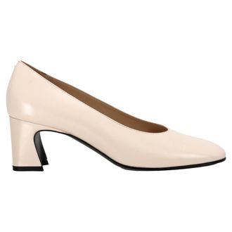 Tod's TodS Pre-owned Womens Block Heel Pumps in White Leather - Ecru - Size EU 40