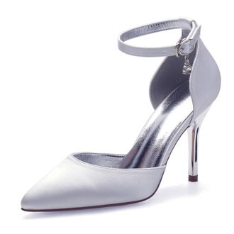 Miyoopark Womens Wedding Dress Shoes Stiletto High Heel Occasions Pumps M522 White UK 8.5