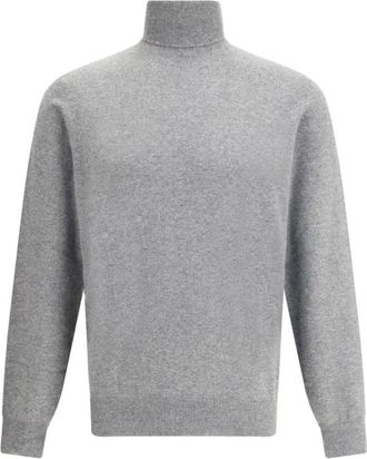 Brunello Cucinelli Cashmere coltrui - Heren - Cashmere truien - Grijs - M - Truien & Vesten