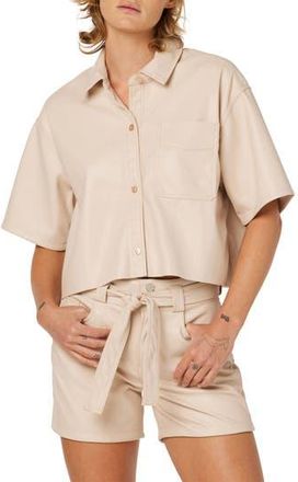 Hudson Oversize Crop Button-Up Top in Shell at Nordstrom Rack, Size X-Small