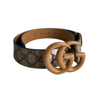 Gucci Pre-owned Canvas Belt - female - Gucci Vintage - Vintage Belts - Brown - ONE SIZE - Pre-owned