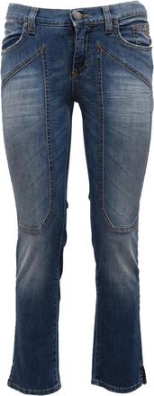 Jeckerson Vakantie gewassen broek - Dames - Slim Fit Jeans - Blauw - W25 - Jeans